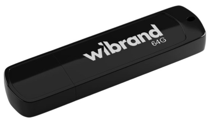 Флеш USB Wibrand USB 2.0 Grizzly 64Gb Black (WI2.0/GR64P3B) - Фото 1