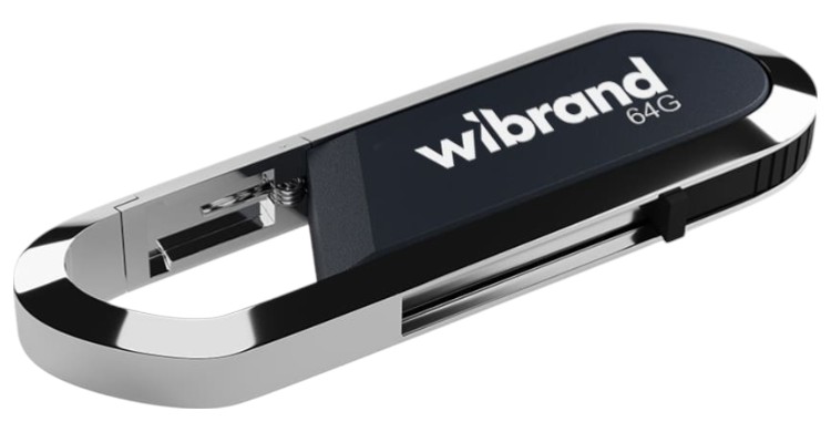 Флеш USB Wibrand USB 2.0 Aligator 64Gb Grey (WI2.0/AL64U7G) - Фото 1