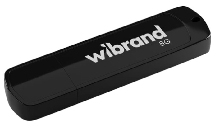 Флеш USB Wibrand USB 2.0 Grizzly 8Gb Black (WI2.0/GR8P3B) - Фото 1