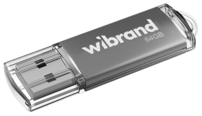 Флеш USB Wibrand USB 2.0 Cougar 64Gb Silver (WI2.0/CU64P1S) - Фото 1