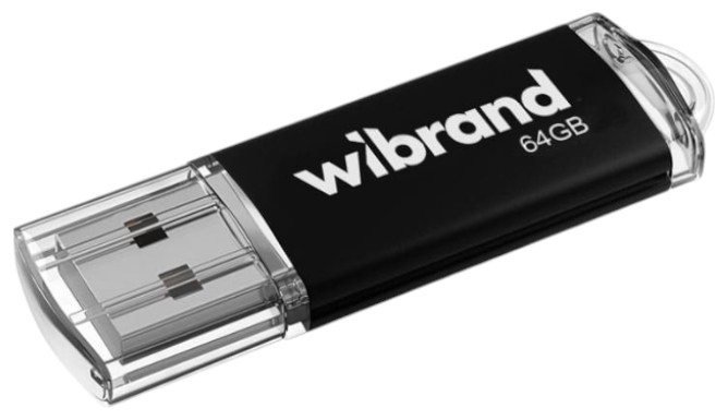 Флеш USB Wibrand USB 2.0 Cougar 64Gb Black (WI2.0/CU64P1B) - Фото 1