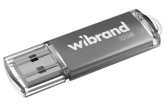 Флеш USB Wibrand USB 2.0 Cougar 32Gb Silver (WI2.0/CU32P1S) - Фото 1