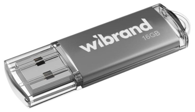 Флеш USB Wibrand USB 2.0 Cougar 16Gb Silver (WI2.0/CU16P1S) - Фото 1