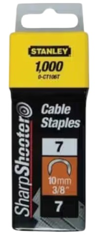 Скобы Stanley CABLE тип 7 1000 шт. (1-CT109T) - Фото 1