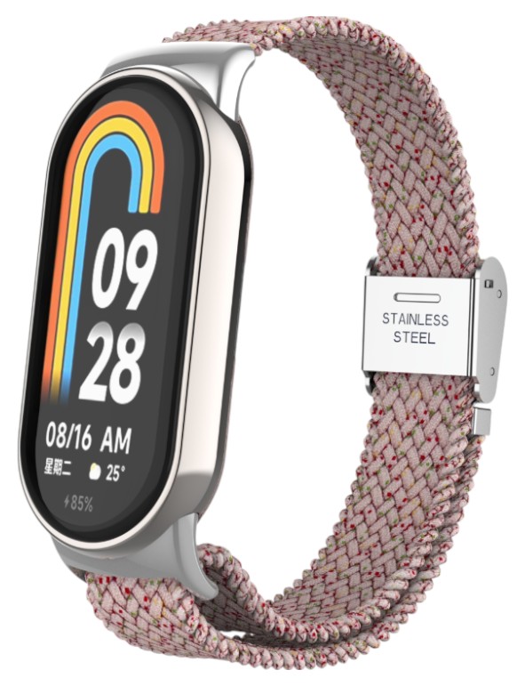 Ремешок для фитнес-браслета Armorstandart Braided Solo Loop for Xiaomi Mi Band 9/8 Starlight Pink (ARM86515) - Фото 1