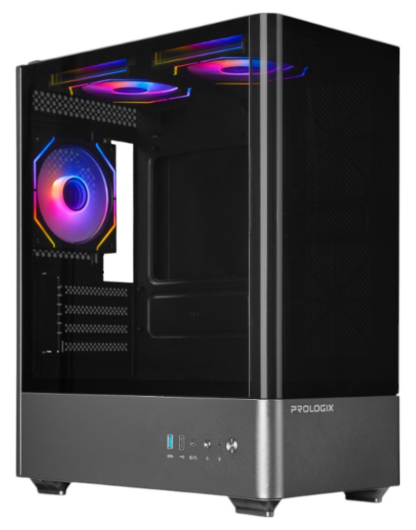 Корпус ProLogix Lumi GM-01AB Glass Black - Фото 1