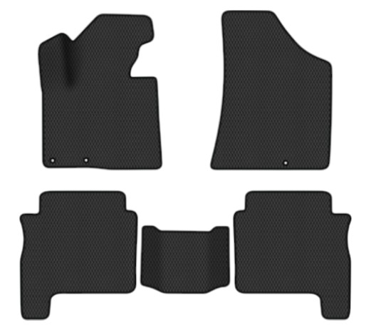 EVA коврики в салон авто EVAtech для Santa FE (CM) Restyling (Floor Gas Pedal) 5 seats (3 clips) Hyundai 2010-2012 2 поколение SUV EU HY13312CE5KD3RBB - Фото 1
