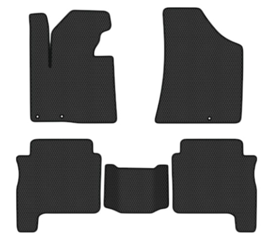 EVA коврики в салон авто EVAtech для Santa FE (CM) Restyling (Floor Gas Pedal) 5 seats (3 clips) Hyundai 2010-2012 2 поколение SUV EU HY13312CV5KD3RBB - Фото 1