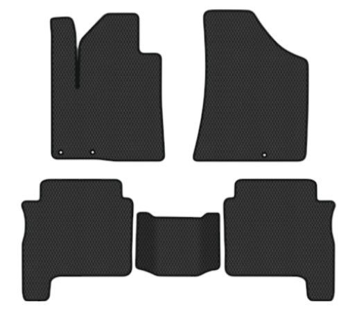 EVA коврики в салон авто EVAtech для Santa FE (CM) Restyling (Hinged Gas Pedal) 5 seats (3 clips) Hyundai 2010-2012 2 поколение SUV EU HY13313CV5KD3RBB - Фото 1