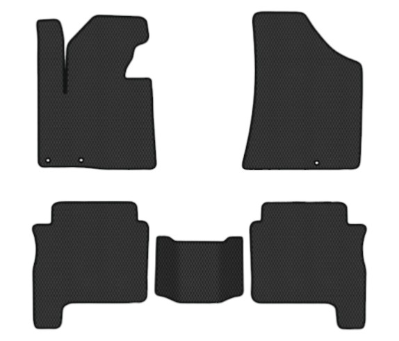 EVA коврики в салон авто EVAtech для Santa FE (CM) Restyling (Floor Gas Pedal) 7 seats (3 clips) Hyundai 2010-2012 2 поколение SUV EU HY13311CV5KD3RBB - Фото 1