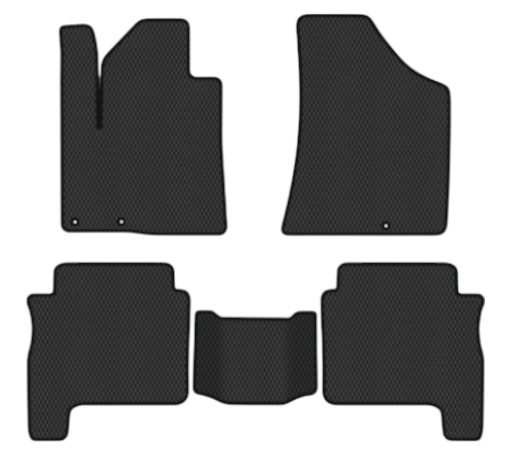 EVA коврики в салон авто EVAtech для Santa FE (CM) Restyling (Hinged Gas Pedal) 7 seats (3 clips) Hyundai 2010-2012 2 поколение SUV EU HY13314CV5KD3RBB - Фото 1
