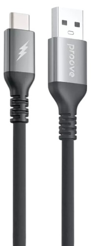 Кабель синхронизации данных Proove ReGen Silicone USB to Type-C 3A 1m Black (CCRS12001102) - Фото 1