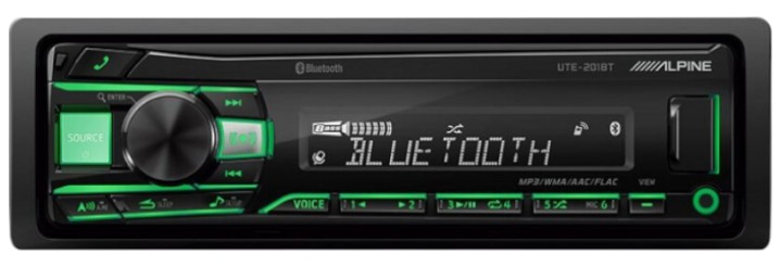 Авторесивер 1DIN Alpine UTE-201BT Digital Media Receiver - Фото 1