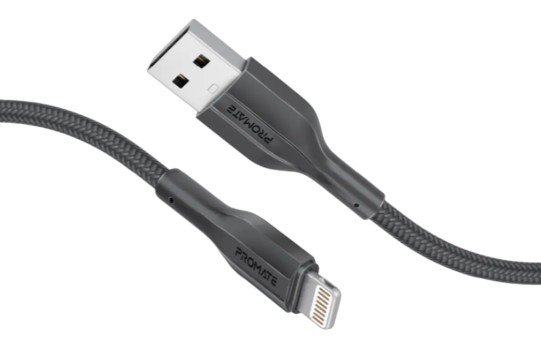 Кабель синхронизации данных Promate Lightning-USB (xcord-ai200.black) - Фото 1