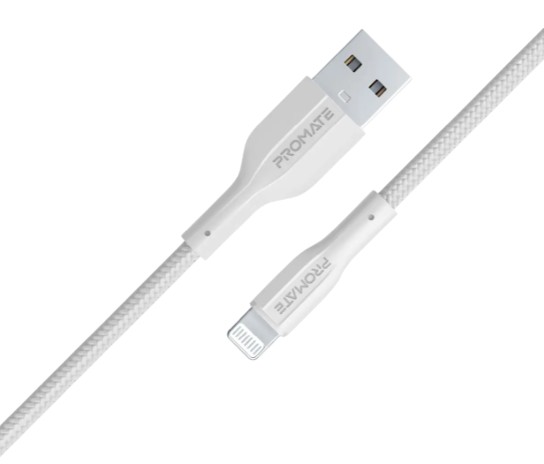 Кабель синхронизации данных Promate Lightning-USB (xcord-ai200.white) - Фото 1