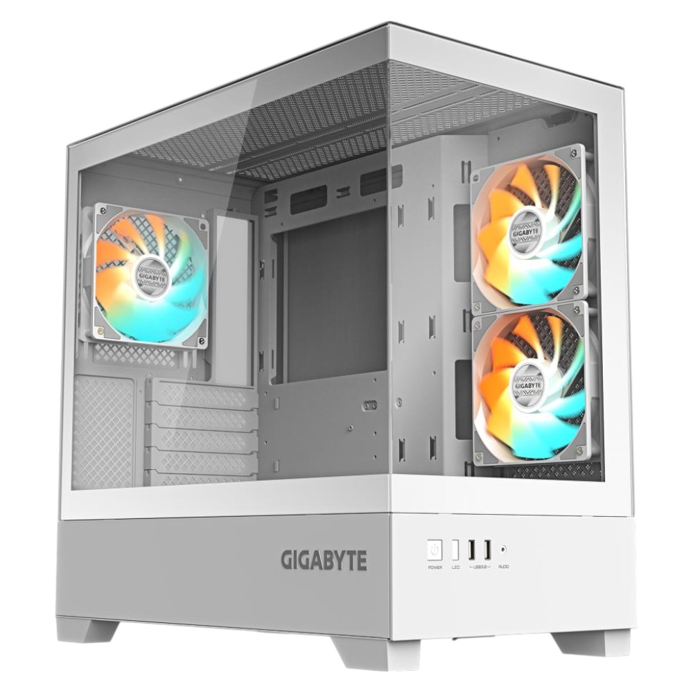 Корпус Gigabyte C201 Panoramic Tempered Glass Ice без БП (GB-C201PI) - Фото 1