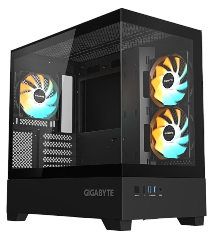 Корпус Gigabyte C201 Panoramic Tempered Glass Black без БП (GB-C201P) - Фото 1