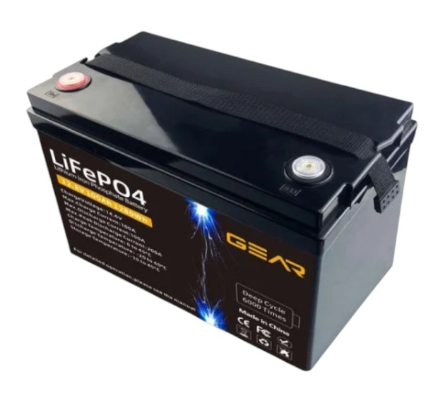 Аккумулятор для ИБП GEAR LiFePo4 12.8V / 100 Ah (1280Wh) (GB-LiFePo4-12.8-100) - Фото 1