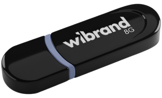 Флеш USB Wibrand USB 2.0 Panther 8Gb Black (WI2.0/PA8P2B) - Фото 1