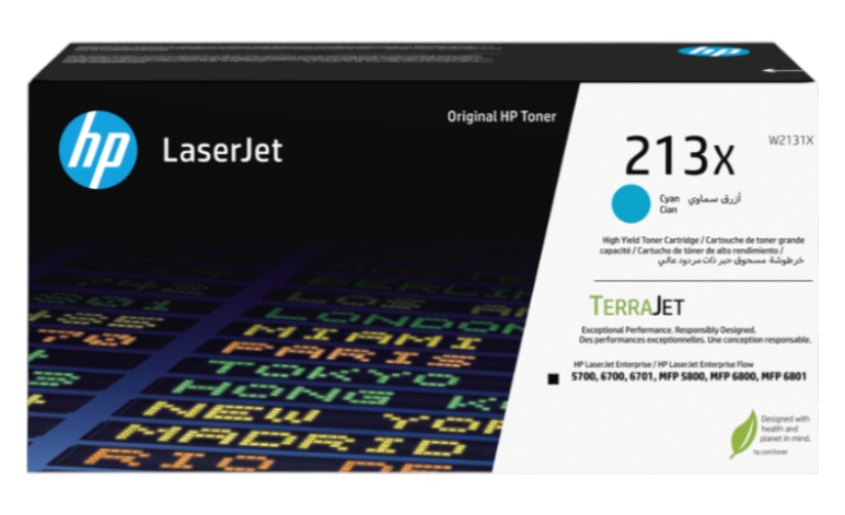 Картридж для лазерних принтерів/БФП HP 213X CLJ Ent 5700/6700/6701, MFP 5800/6800 Cyan (W2131X) - Фото 1