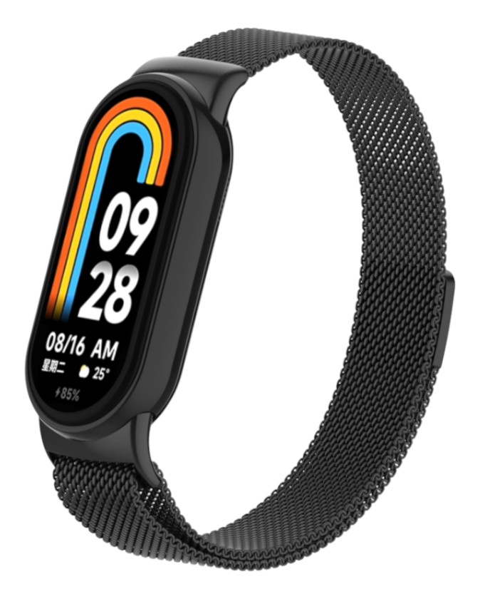 Ремінець для фітнес-браслету Armorstandart Milanese Magnetic for Xiaomi Smart Band 10/9/8 Black (ARM86890) - Фото 1