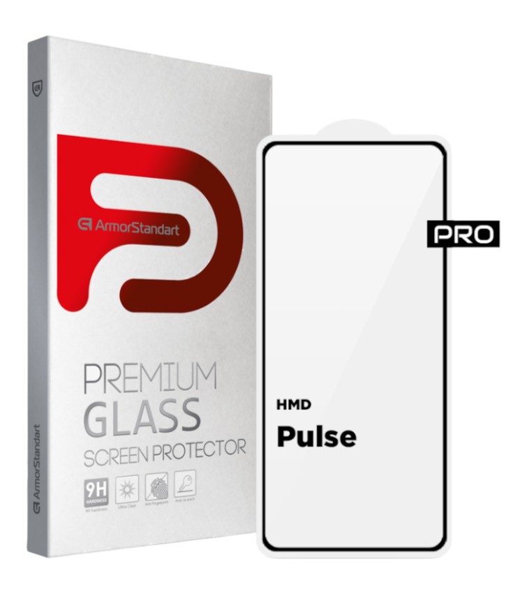 Защитное стекло для смартфона Armorstandart Pro for HMD Pulse Black (ARM84347) - Фото 1