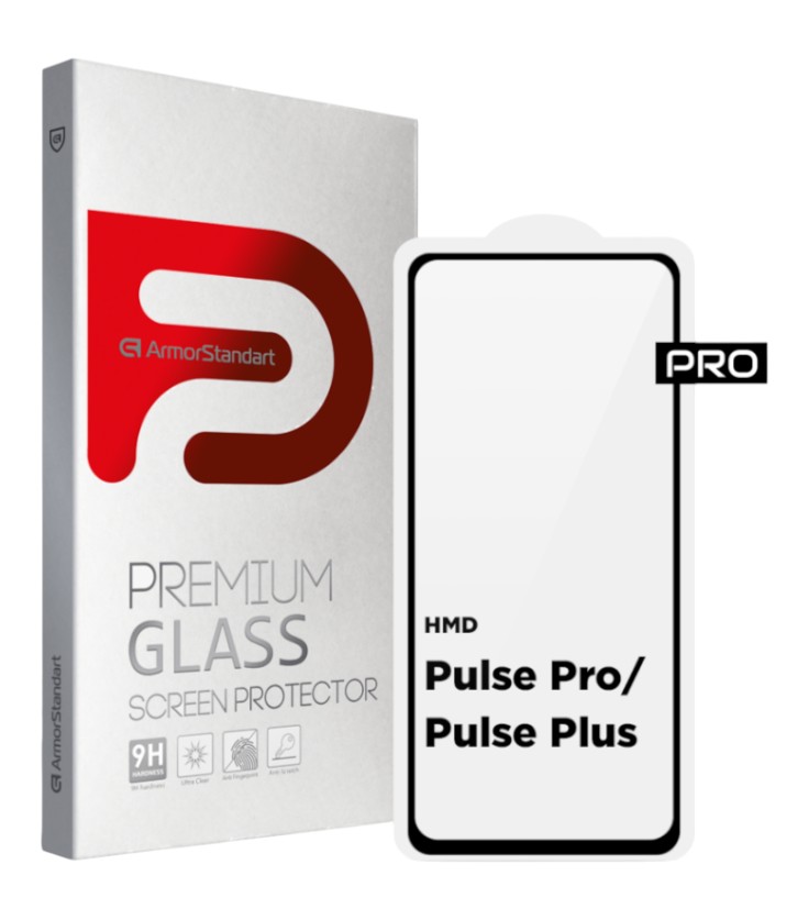 Захисне скло для смартфону Armorstandart Pro for HMD Pulse Pro / Pulse Plus Black (ARM79285) - Фото 1