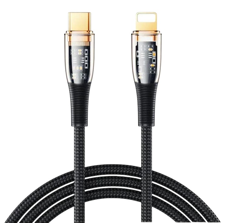 Кабель синхронізації даних Remax RC-C061 Explore USB Type-C - Lightning (M/M) 20W 1.2 м Black (6954851206712) - Фото 1