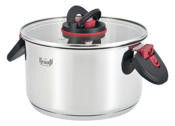 Кастрюля Krauff 4.7 л Prime Chef зі скляною кришкою (26-303-021) - Фото 1