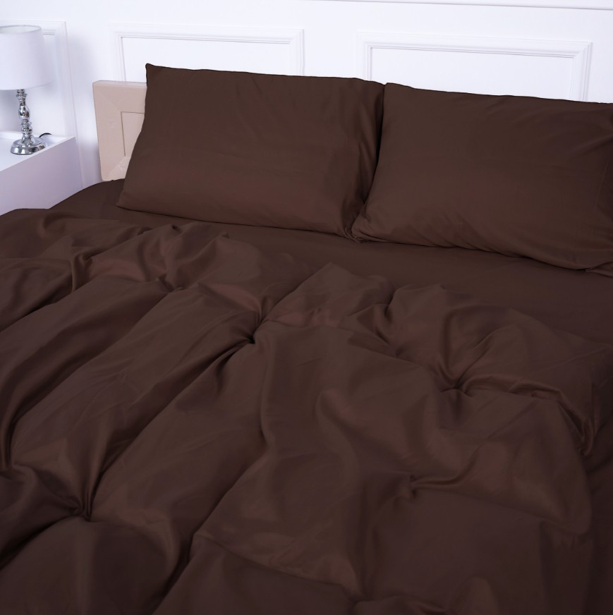 Комплект постільної білизни MirSon №19-1230 Friar Brown Mikrosatin Premium 200х220 см (2200007236107) - Фото 1