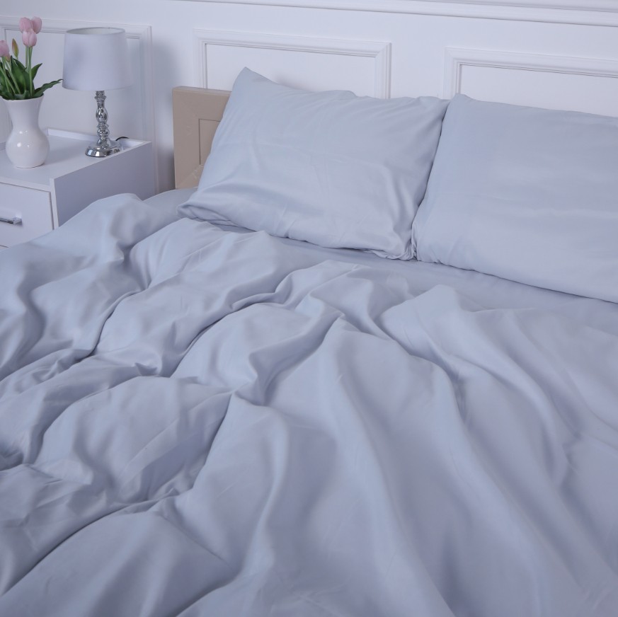 Комплект постільної білизни MirSon №14-4102 Glacier Gray Mikrosatin Premium 160х220 см (2200007230266) - Фото 1