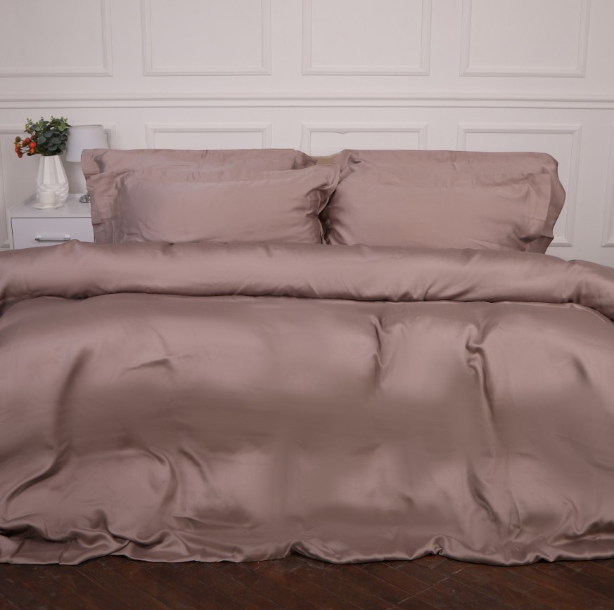 Комплект постільної білизни MirSon Tencel №08 Beige 143х210 (2200009637117) - Фото 1