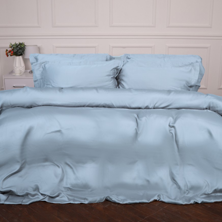 Комплект постільної білизни MirSon Tencel №04 Blue 200х220 (2200009369551) - Фото 1