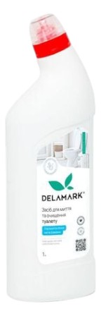 Средство для чистки унитаза DeLaMark белые цветы хлопка 1 л (4820152333650) - Фото 1