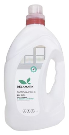 Чистящее средство для стекла DeLaMark со свежим ароматом 4 л (4820152332097) - Фото 1