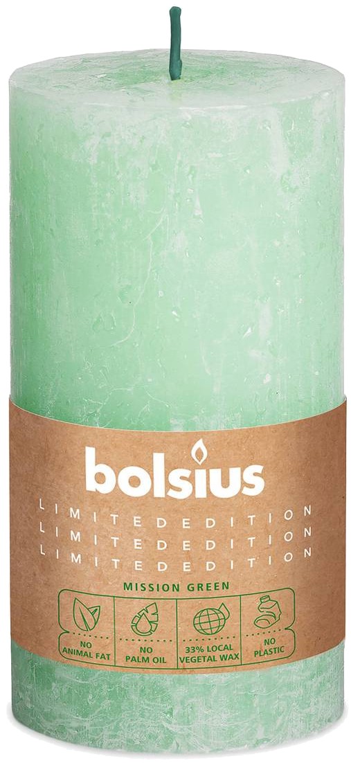 Свеча декоративная Bolsius Divine Earth Rustic 130/68 Вода - Фото 1