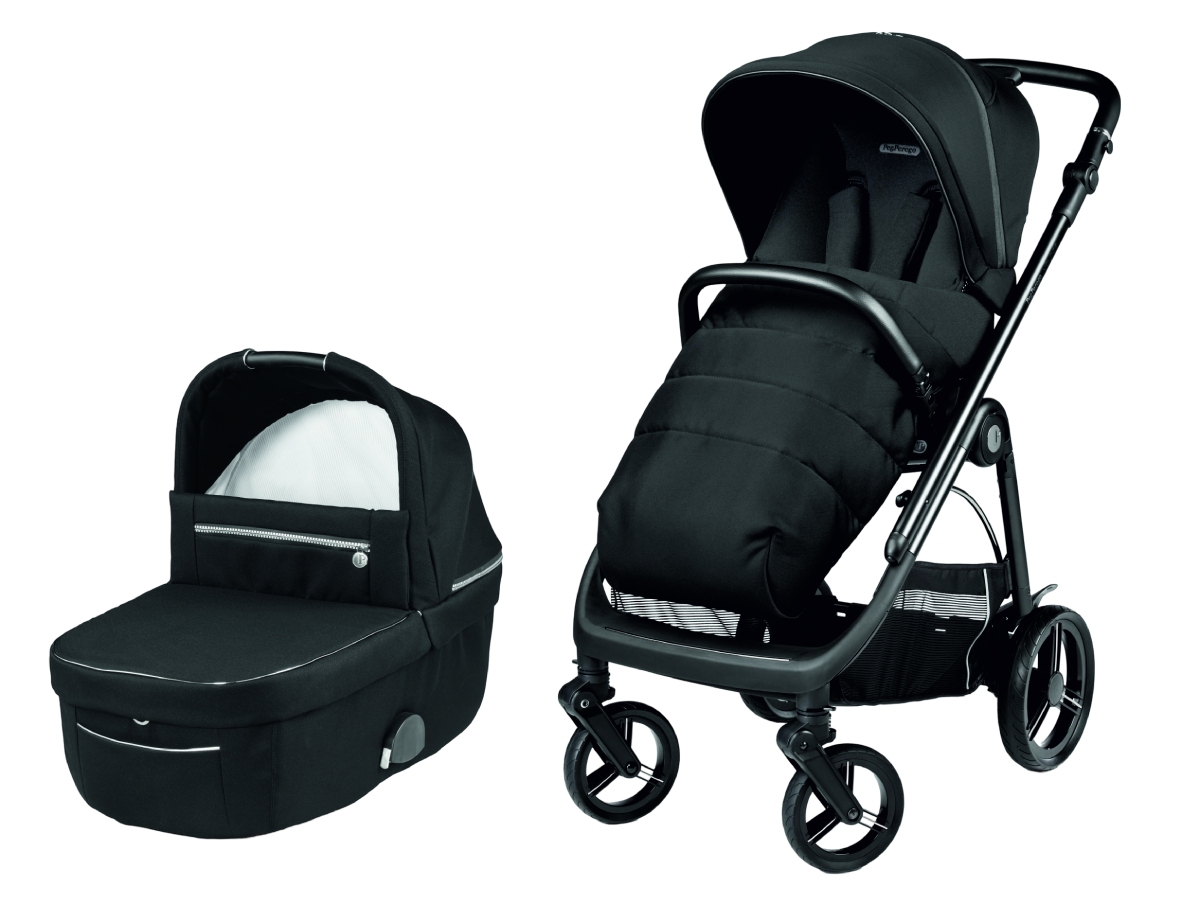 Коляска универсальная 2 в 1 Peg-Perego Veloce True Black - Фото 1