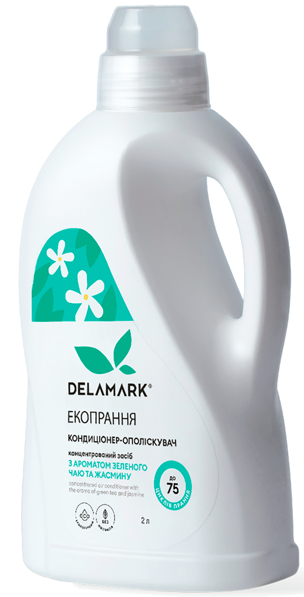 Ополіскувач для білизни DeLaMark з ароматом зеленого чаю та жасміну 2 л (4820152331397) - Фото 1