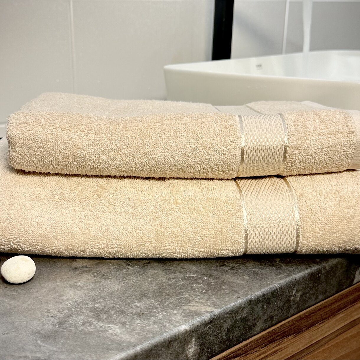 Полотенце банное Lelit 400 г Бежевый 70/140 8076 (1199232) - Фото 1