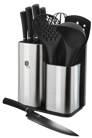 Купити Кухарський набір приладів BerlingerHaus 6 пр. і ножів 5 пр. з підставкою (BH 6247N) - Фото 1 Кухарський набір приладів BerlingerHaus 6 пр. і ножів 5 пр. з підставкою (BH 6247N) - Фото 1