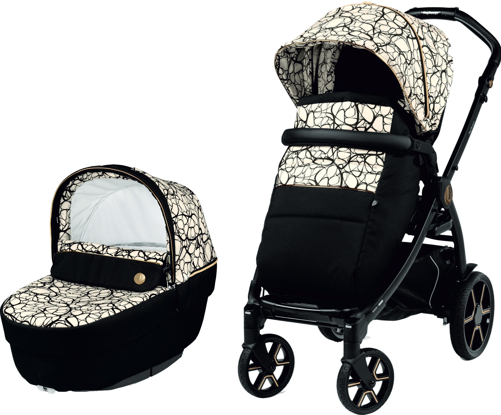 Коляска универсальная 2 в 1 Peg-Perego Book Grafic Gold (PACK-BOOK210000002) - Фото 1