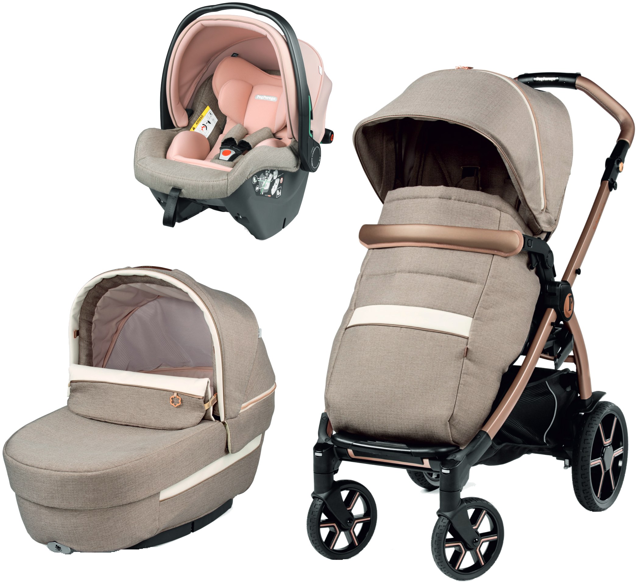 Коляска универсальная 3 в 1 Peg-Perego Book Mon Amour SLK (PACK-BOOK31SLK0011) - Фото 1