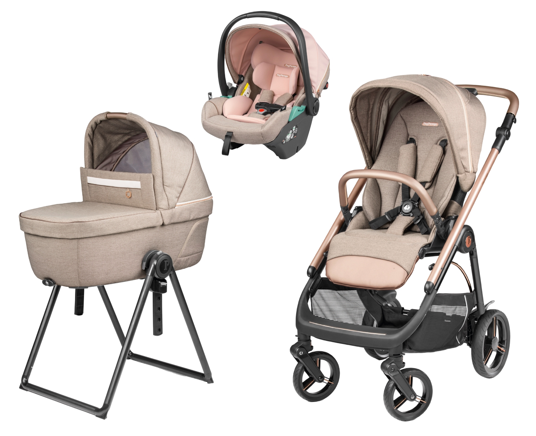 Коляска универсальная 3 в 1 Peg-Perego Veloce Mon Amour Belvedere Lounge - Фото 1