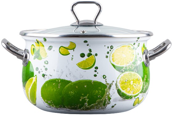 Кастрюля Gusto Яркие лаймы Premium 20 см 4,0 л (GT-T-120-LI) - Фото 1