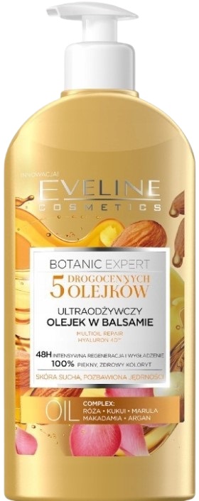 Масло для тела EVELINE 5 драгоценных масел серии botanic expert 350 мл (5901761949391) - Фото 1