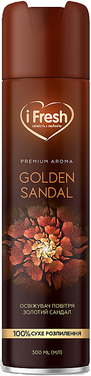 Освежитель воздуха аэрозольный iFresh premium aroma golden sandal 300 мл (4820268100023) - Фото 1