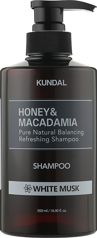 Шампунь женский Kundal Honey&Macadamia White Musk 500 мл (8809568740470) - Фото 1