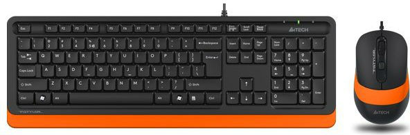 Клавиатура+мышь A4tech F1010 (Orange) - Фото 1