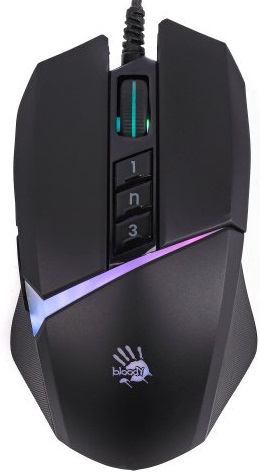 Мышь проводная игровая Bloody W60 Max (Stone Black) - Фото 1
