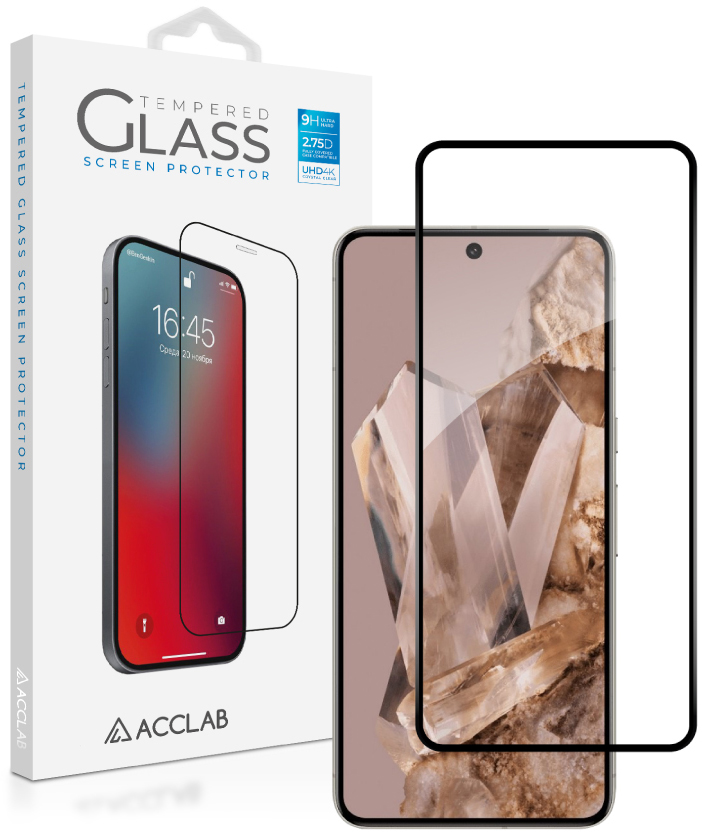 Защитное стекло для смартфона ACCLAB Full Glue for Google Pixel 8 Pro Black (1283126582714) - Фото 1